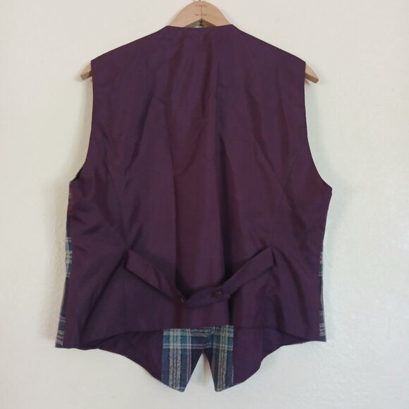Vintage Collections Nationale Burgundy Wool Vest Women's Size 14 - Picture 6 of 7